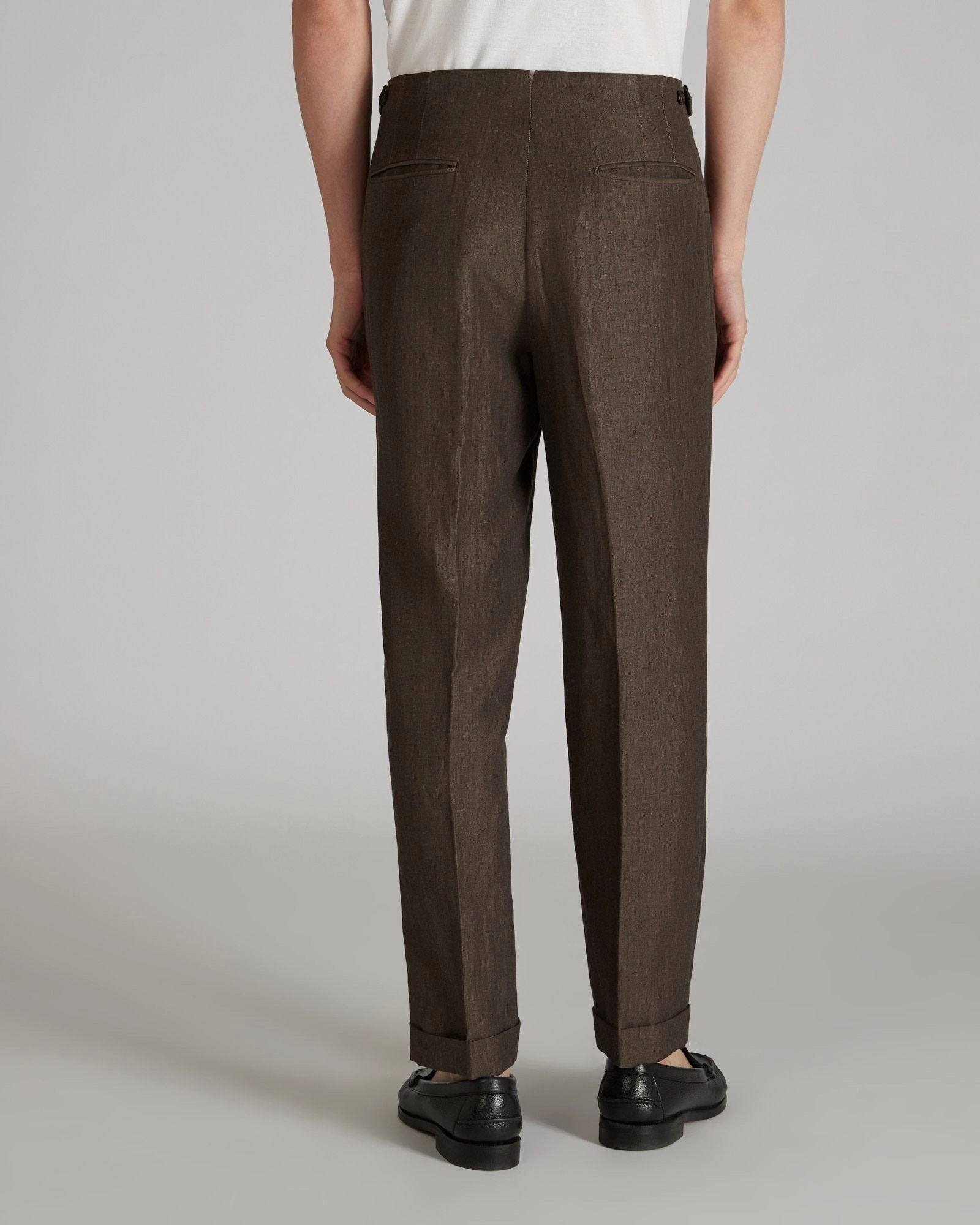 Modern Design AbrasionResistantPanels Tapered-fit linen, wool and silk trousers