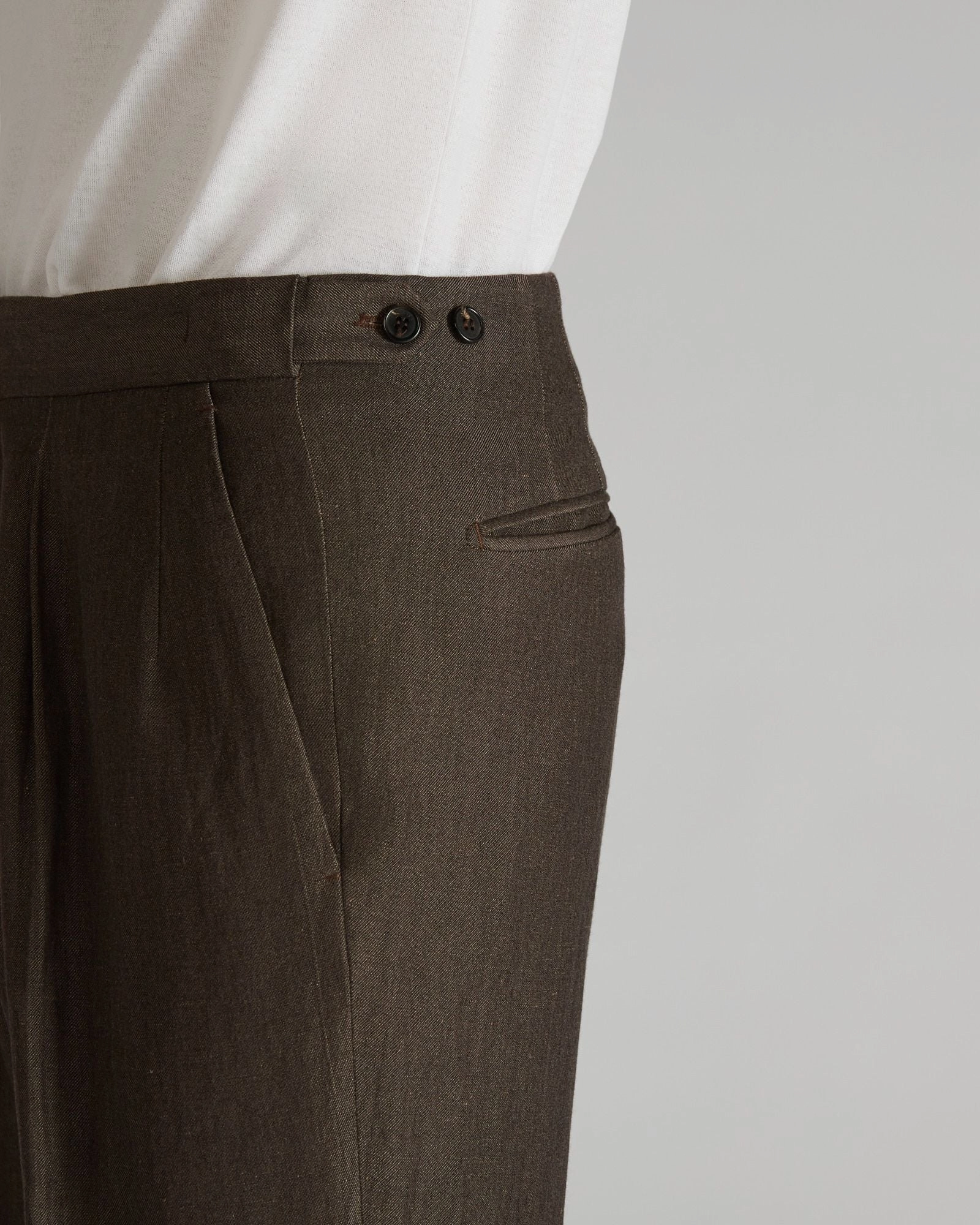 Tapered-fit linen, wool and silk trousers Outdoor Activity