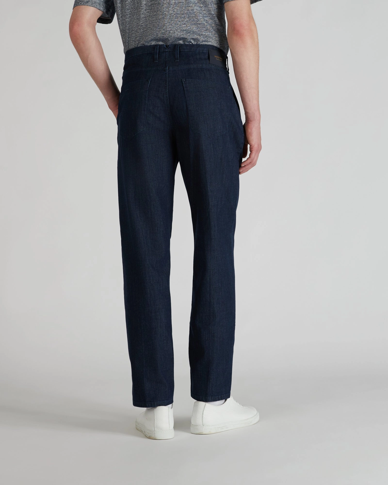 Tapered-fit trousers in stretch denim NoBuckleDesign Sport Ready Fit