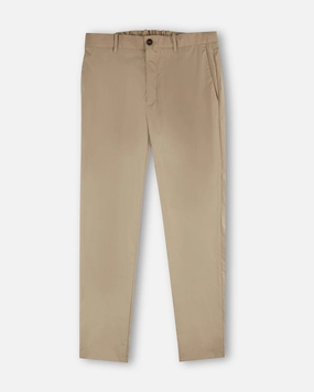 Tapered leg Comfy Wearable Technical fabric and cotton slim-fit trousers