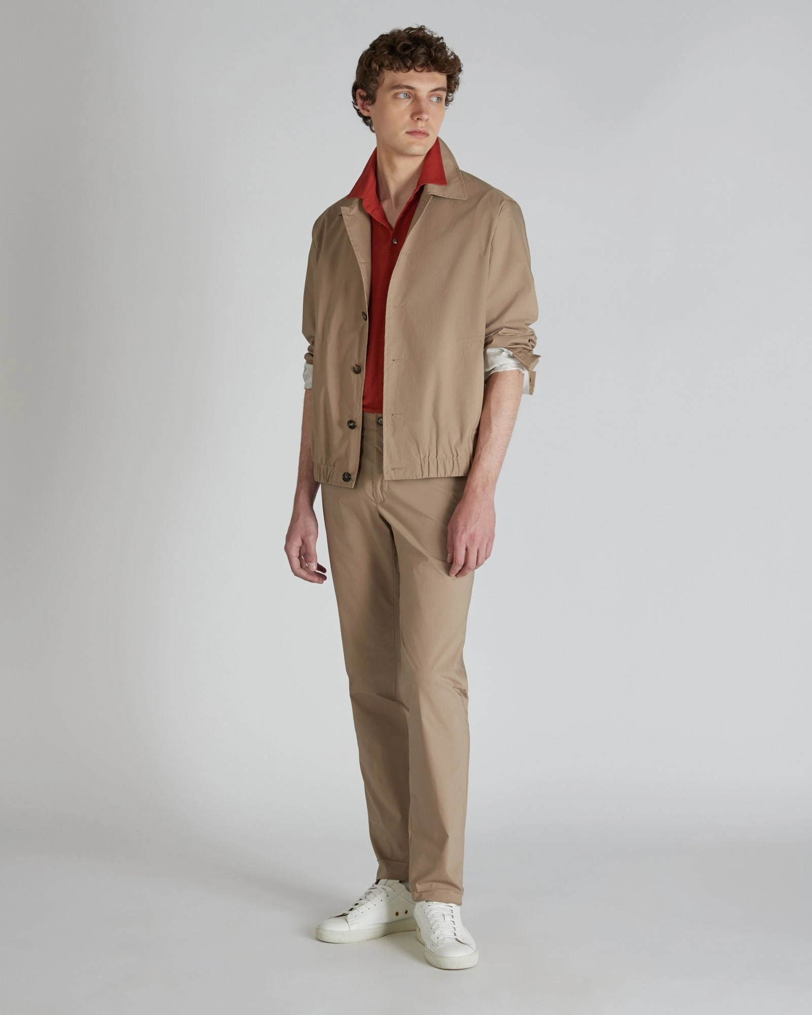 Technical fabric and cotton slim-fit trousers Comfort Base ErgonomicStitching