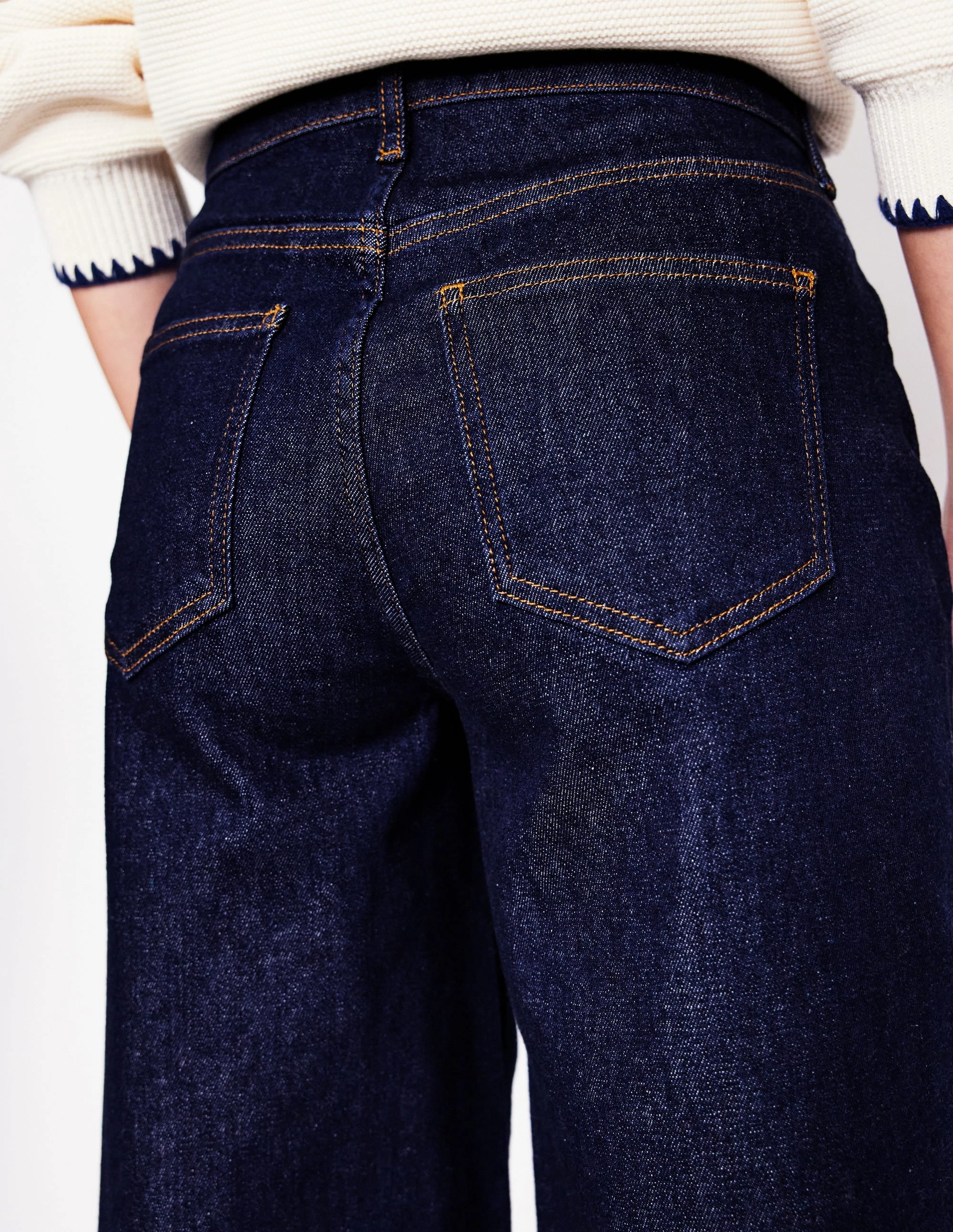 High Rise Wide Leg Jeans-Indigo Rinse RecyclablePackaging