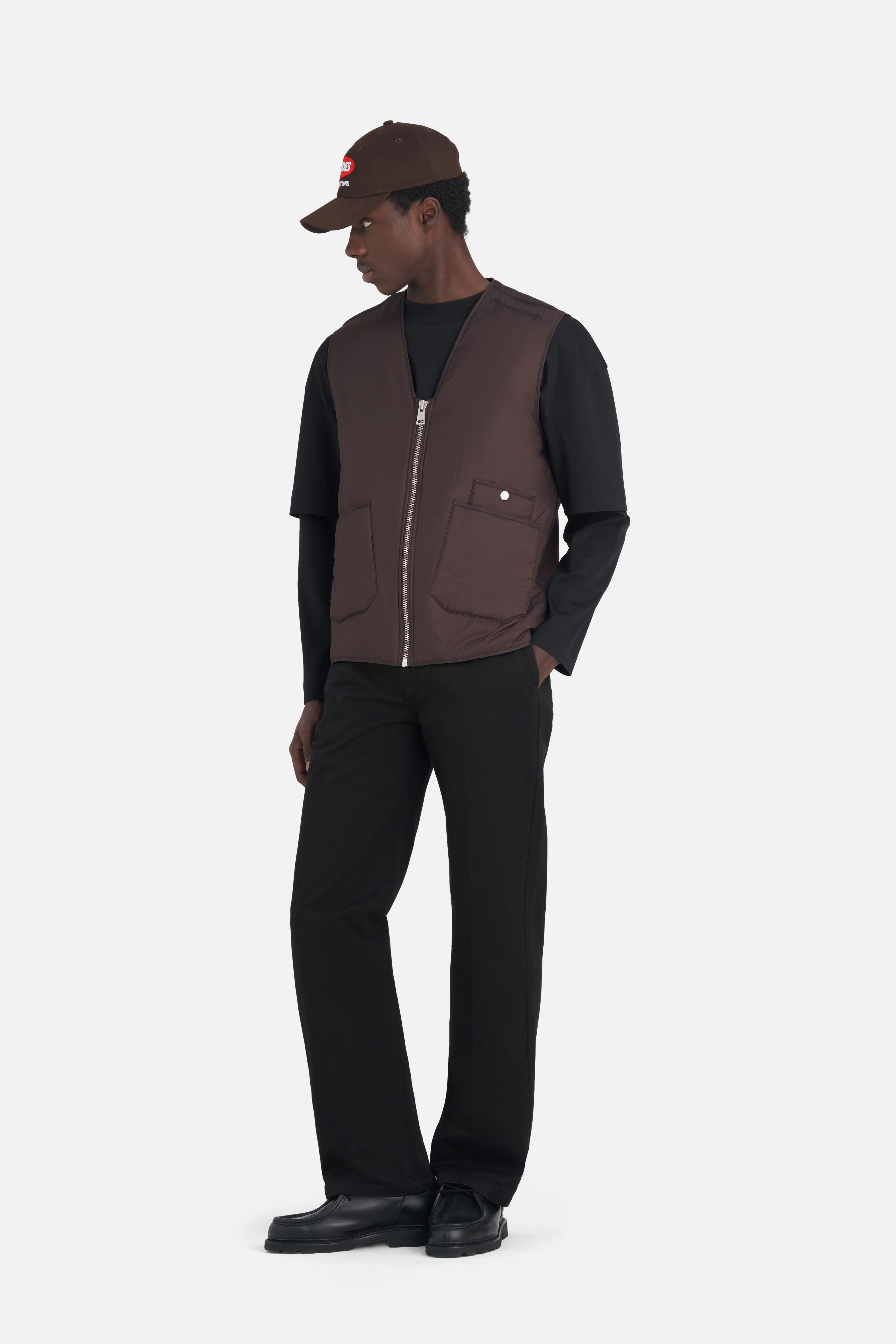 PADDED ZIP VEST Old Style Hypoallergenic Fiber Filling