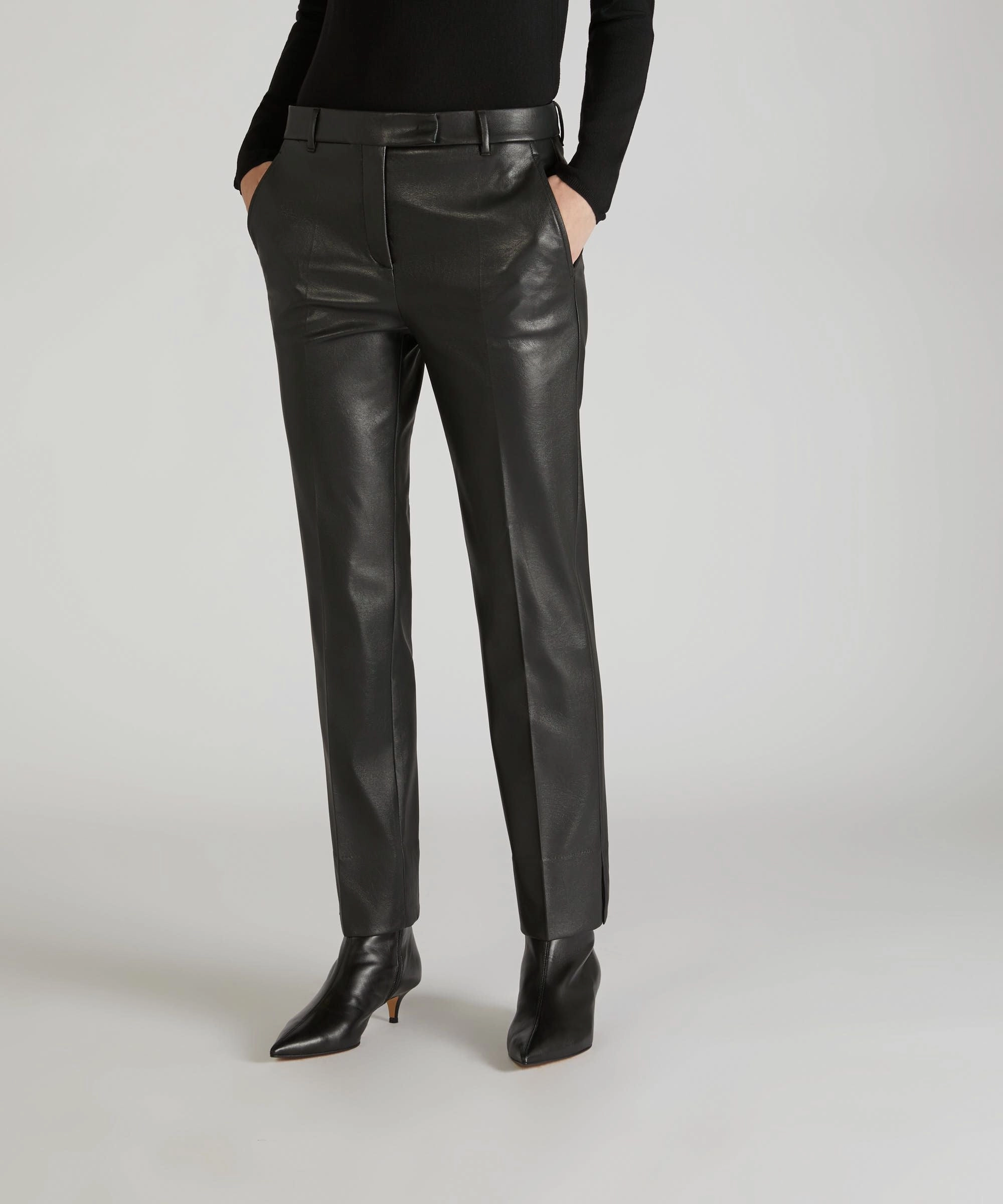 All Fit Slim-fit trousers in stretch faux leather