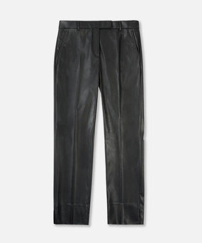 Sporty Appeal Slim-fit trousers in stretch faux leather