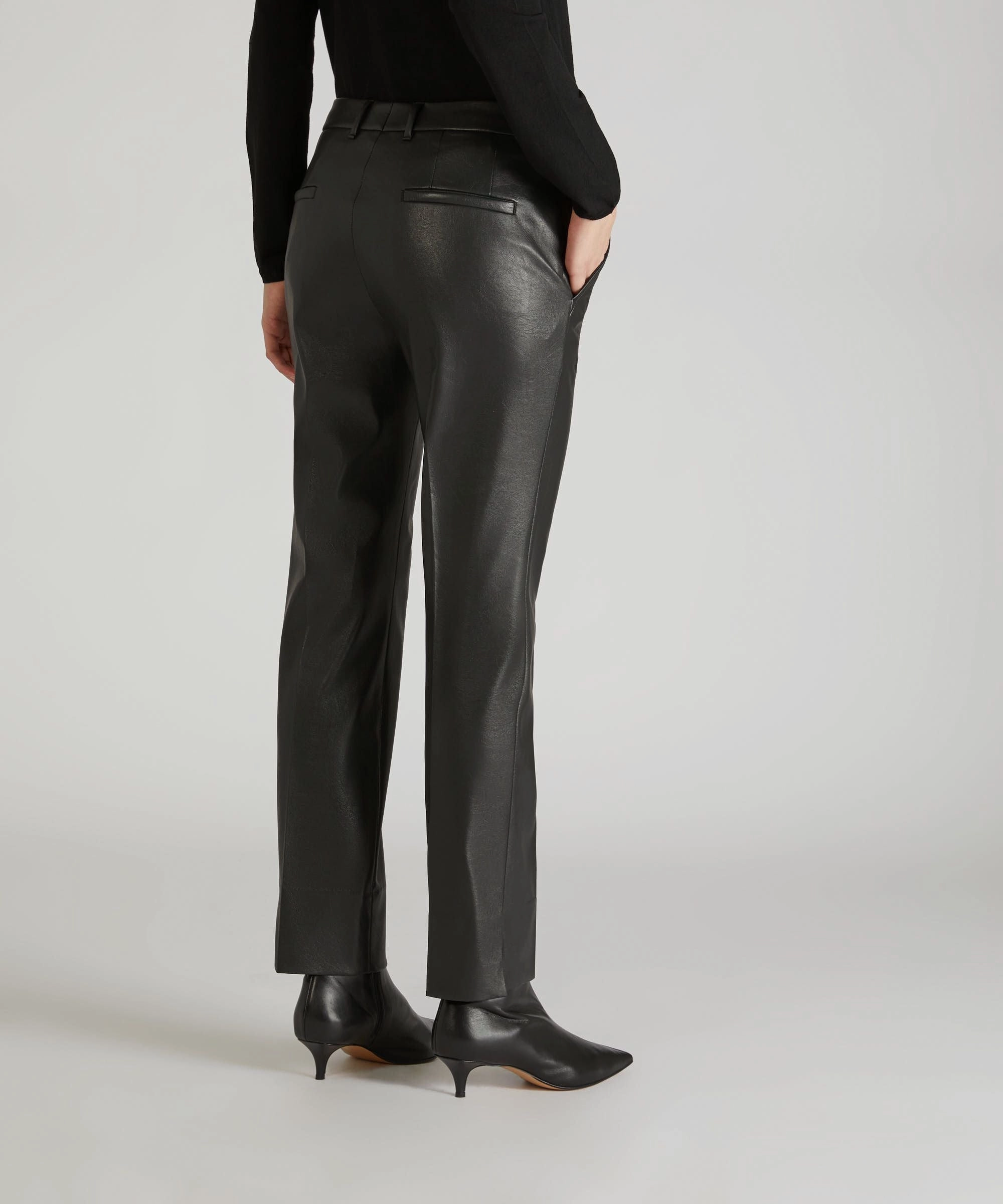Quick Motion Outfit Staple Slim-fit trousers in stretch faux leather