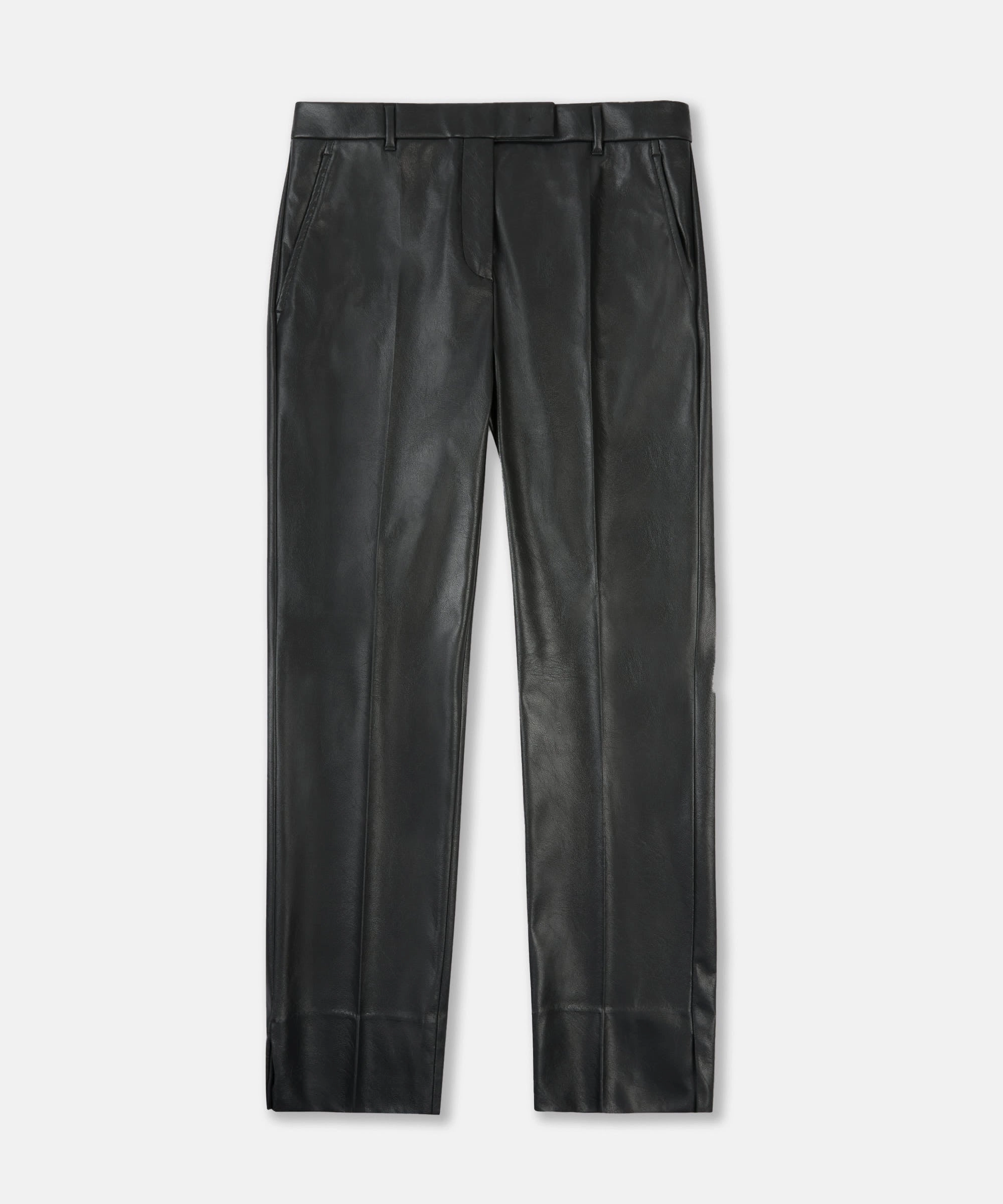 Sporty Appeal Slim-fit trousers in stretch faux leather