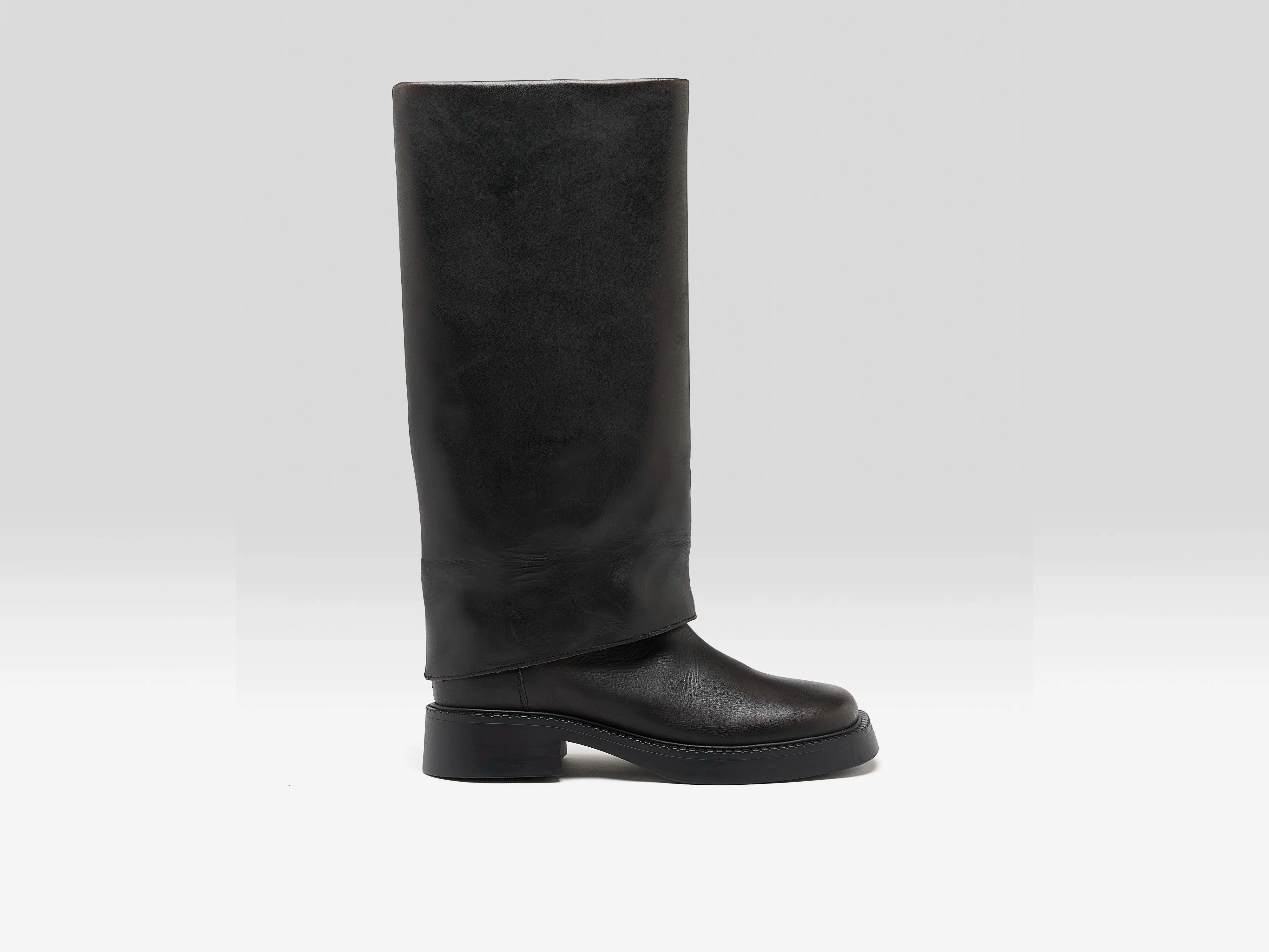 Easy Entry Leala Brushed Leather Boots  (252 / W / BLACK)