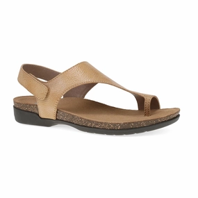 Reece T-Strap Slingback Sandal - Honey Distressed Elastic Strap Sporty Sandals for Summer