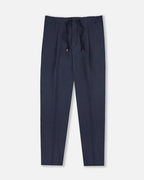 Tapered-fit wool seersucker trousers Casual Edge Versatile Look