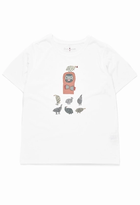 Relaxed Look Montbell Women's Wickron Tori To Yamaotoko T-Shirt - White