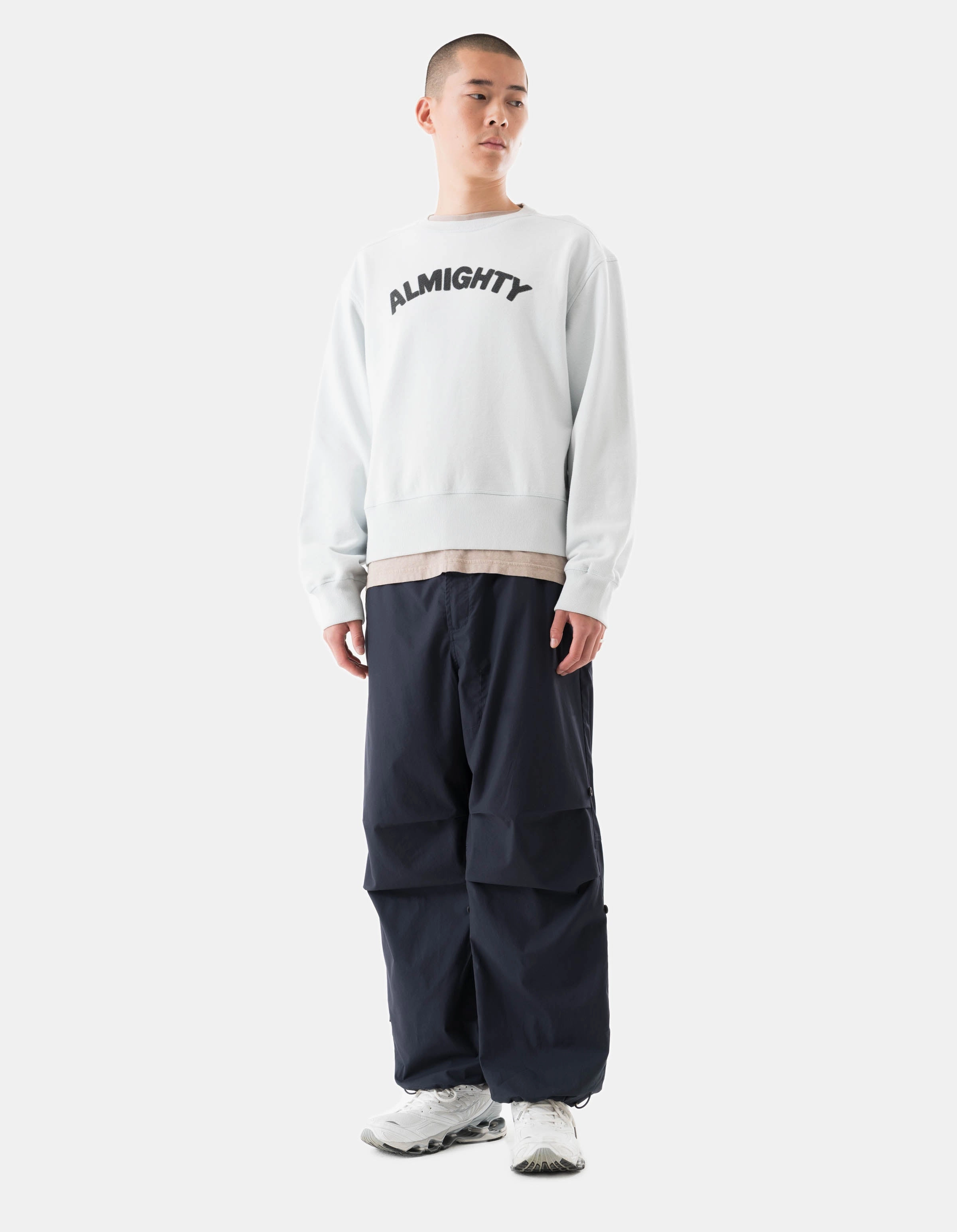 7124 Almighty Vintage Crew Sweat Ice Blue slim fit