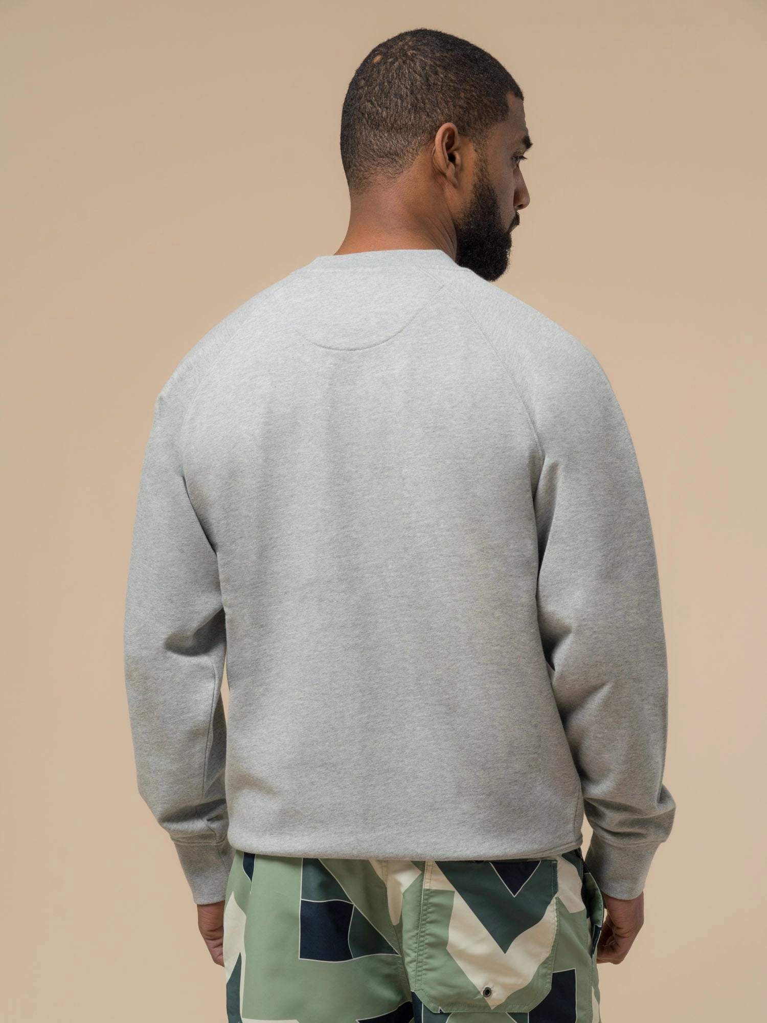 Penfield Mens Original Logo Sweatshirt in Athletic Grey Heather bead accents Comfy Basics