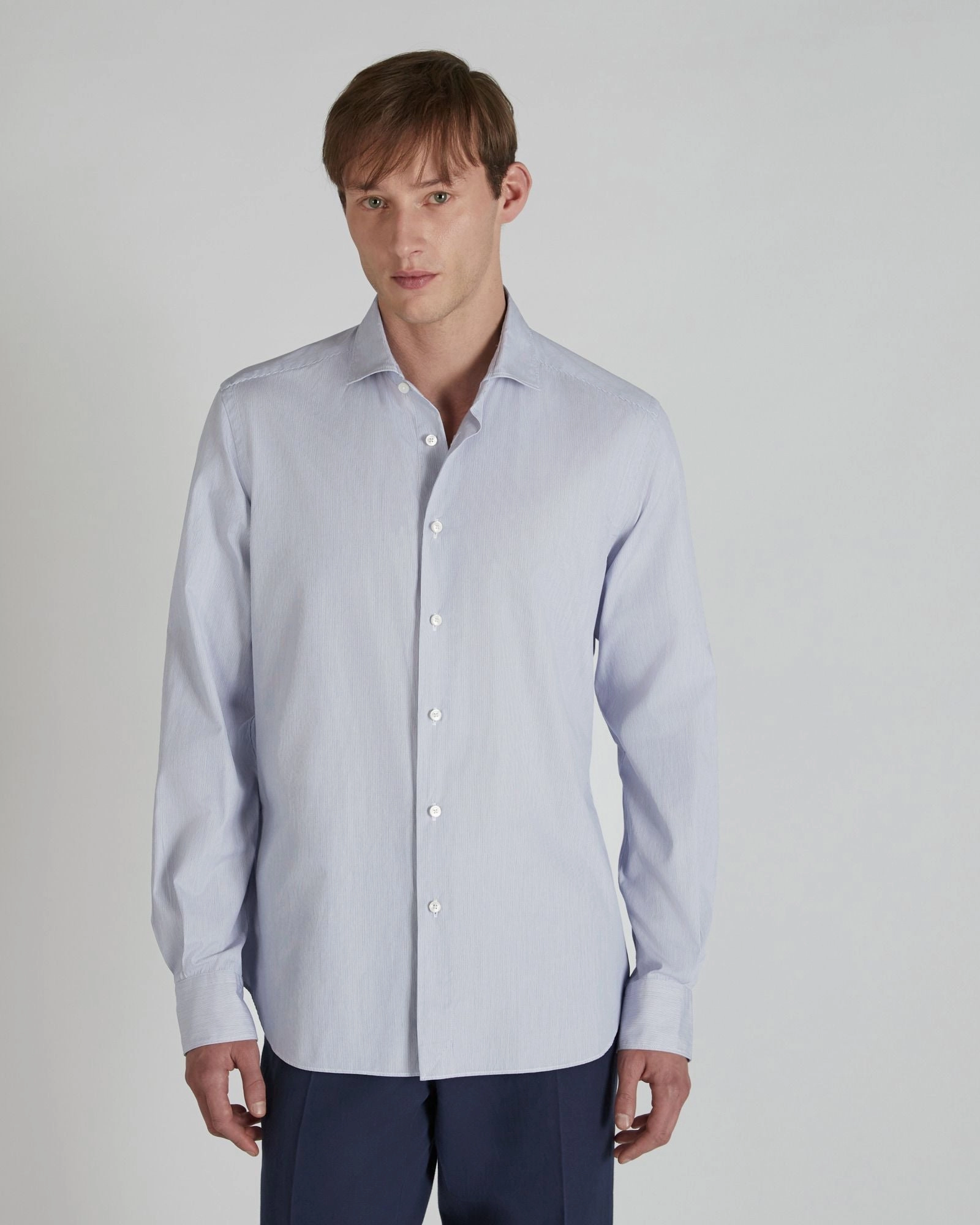 Slim-fit cotton shirt Youth fashion