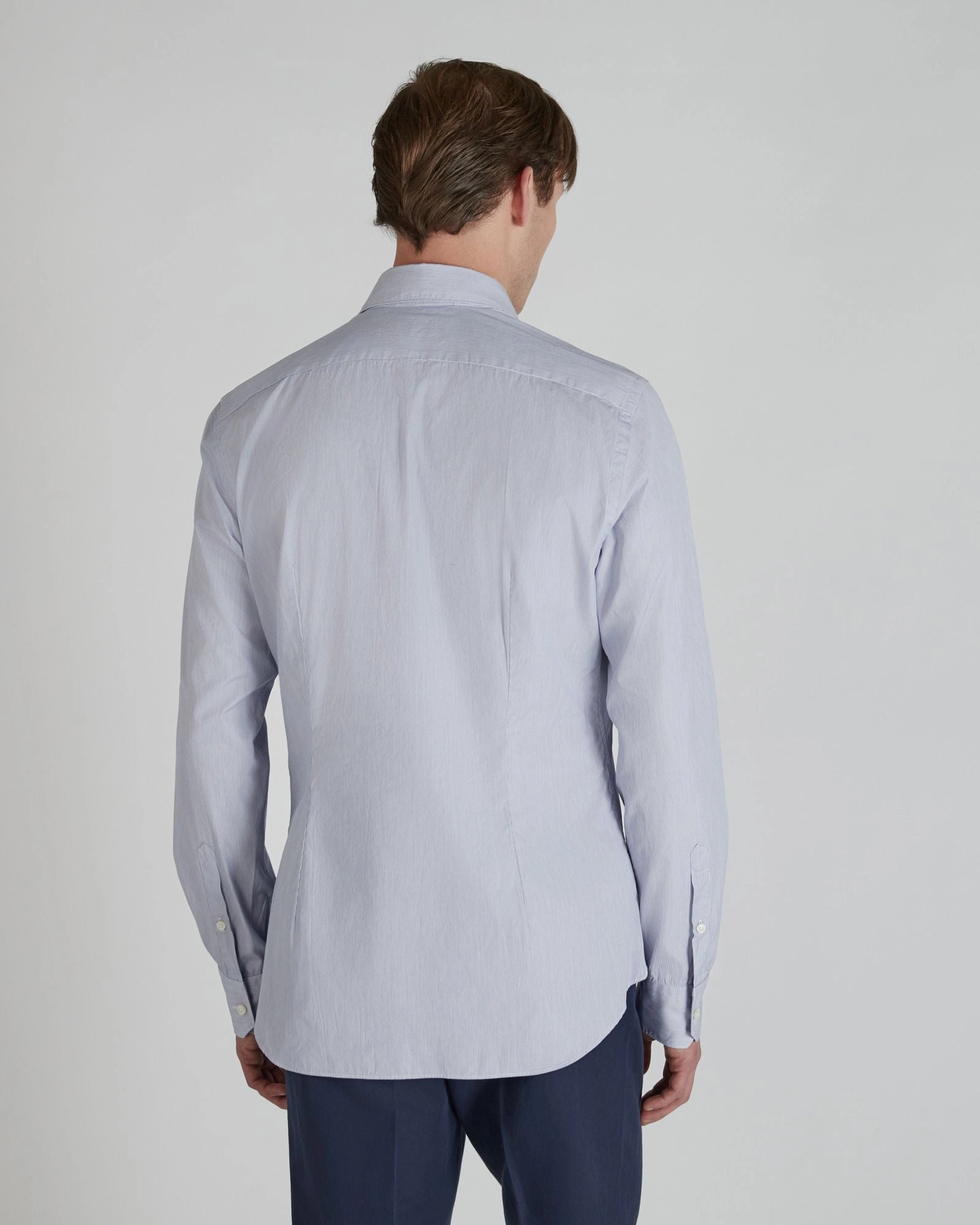 Checkered Look Slim-fit cotton shirt