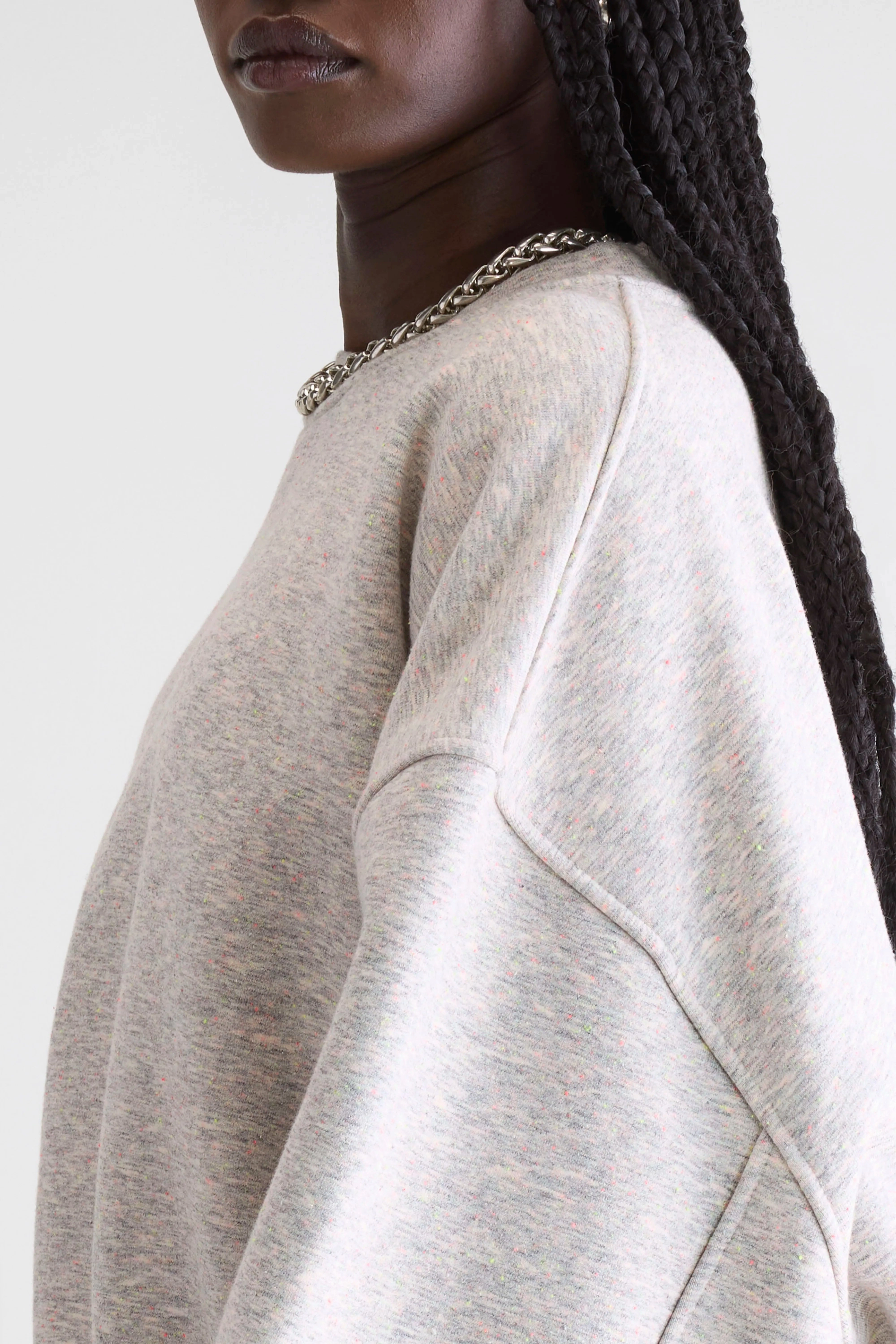 Fancy cropped crewneck sweatshirt (252 / W / COMBO A) Daily Style