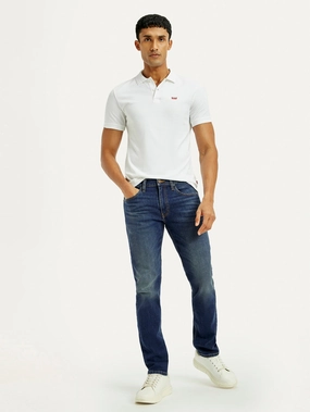 Men's Tinted 511 Med Indigo Slim Fit Mid Rise Jeans Smart Utility Shopping Day Slim