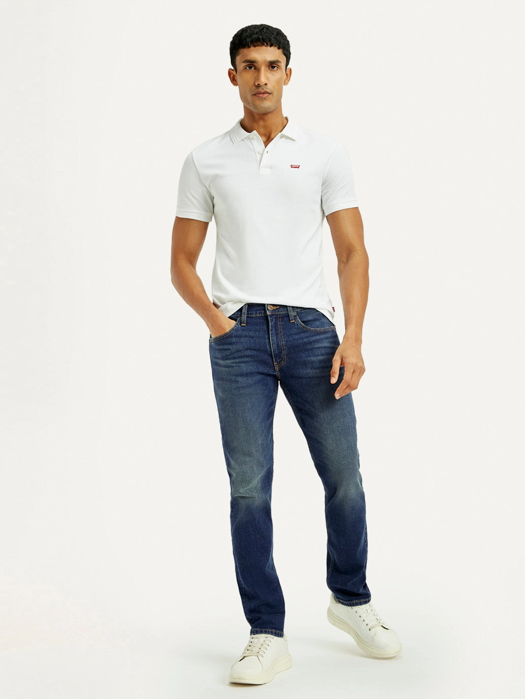 Men's Tinted 511 Med Indigo Slim Fit Mid Rise Jeans Smart Utility Shopping Day Slim