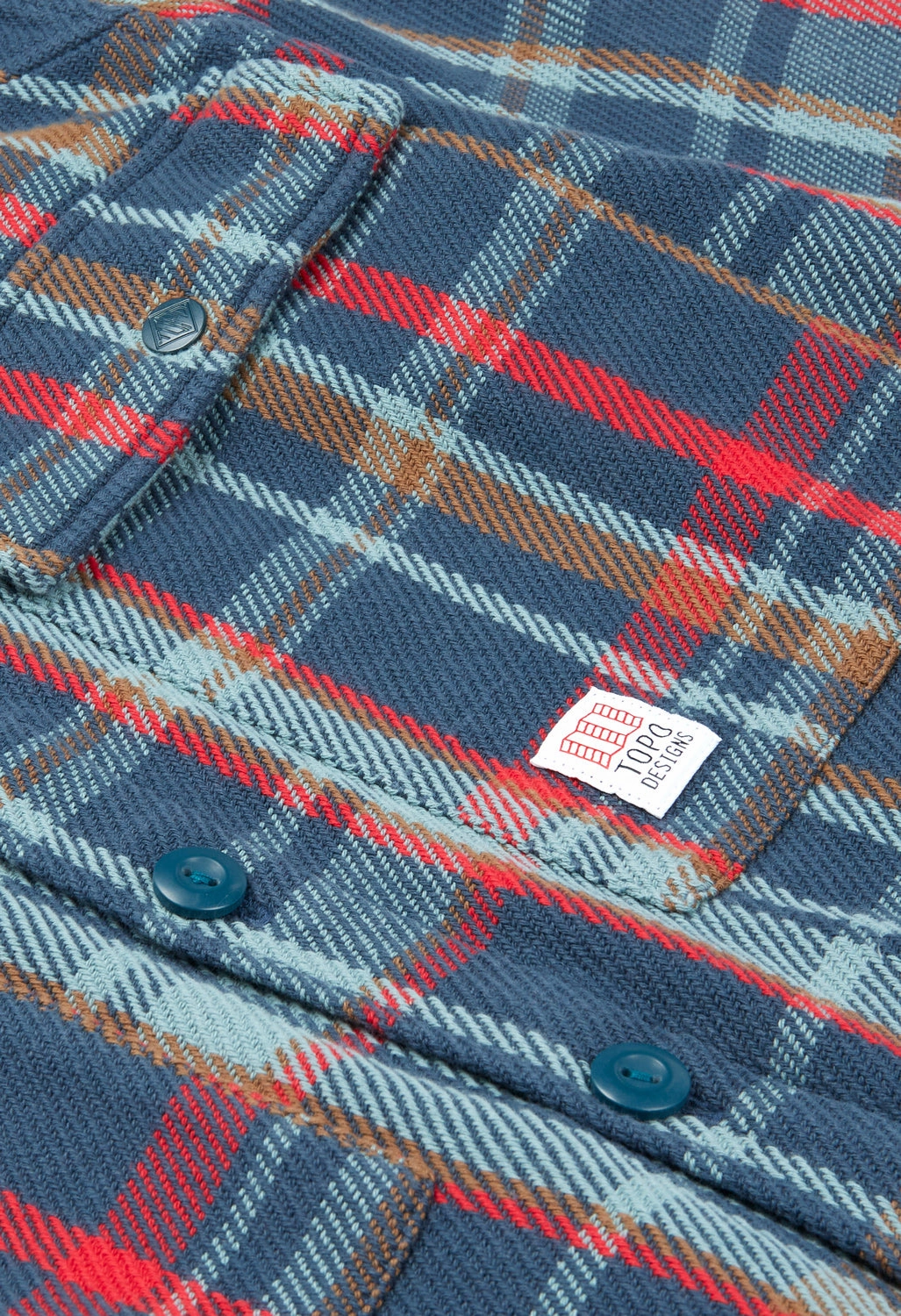 Everyday Fashion Topo Designs Men's Mountain Shirt Jacket - Pond Blue Multi Plaid