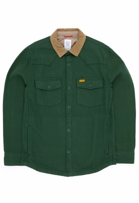 Weather Fit Adventure Day Look Topo Designs Men's Onlooker Twill Shirt Jacket - Forest