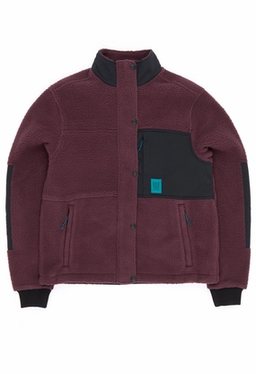Low Profile Insulation Topo Designs Women's Summit Rise Full Zip Jacket - Huckleberry / Black