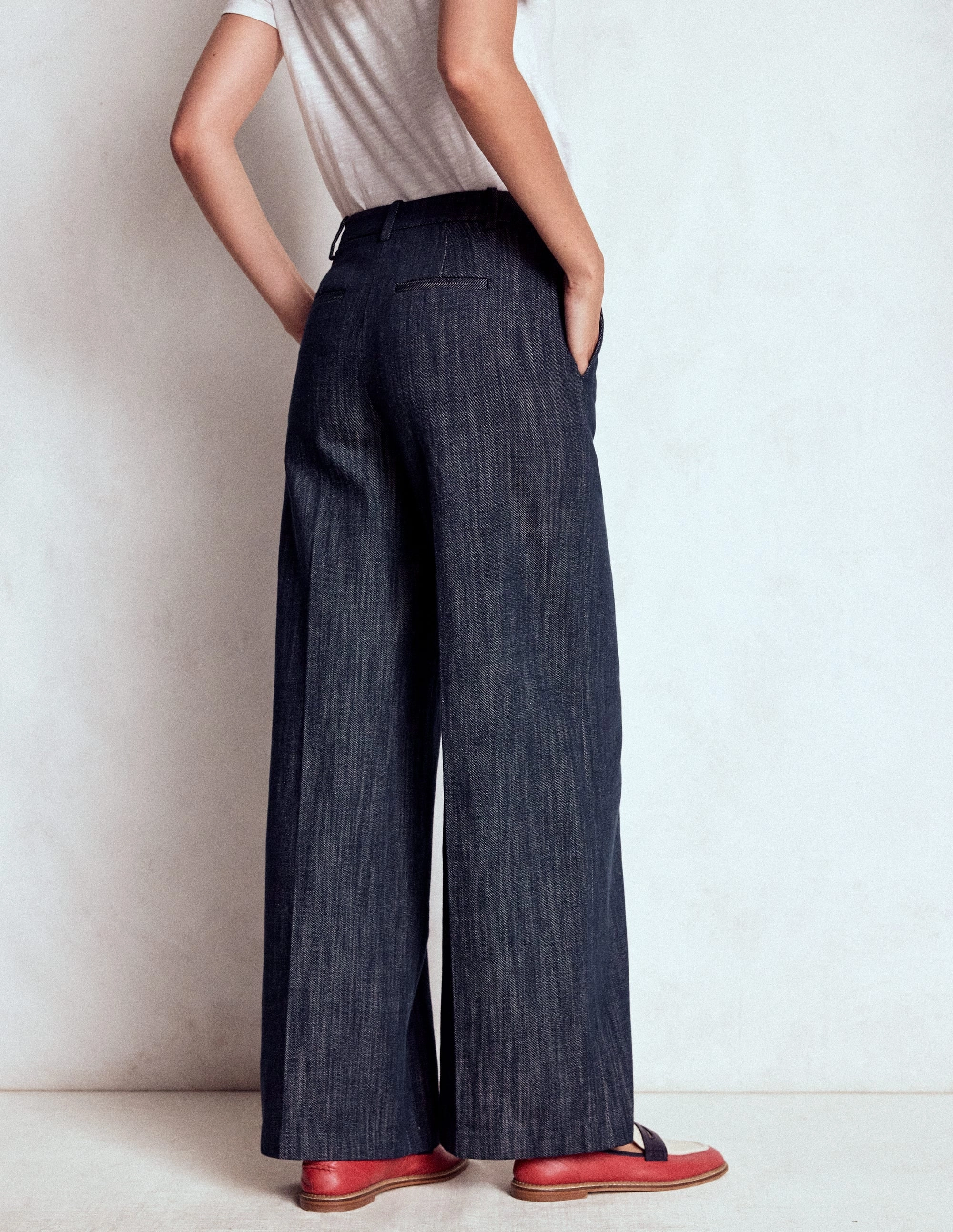 Stretch Support Belgravia Twill Trousers-Navy Indigo