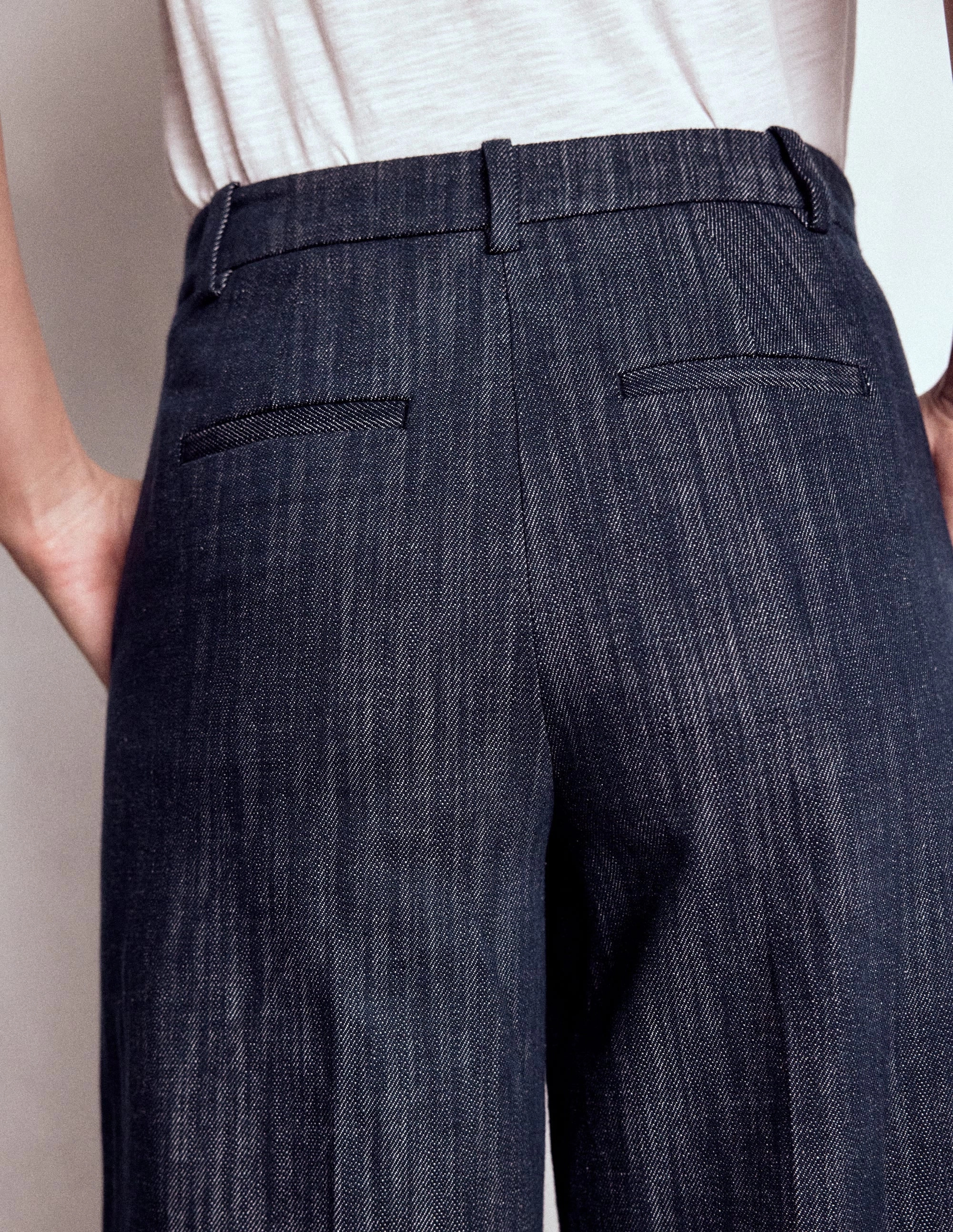 Belgravia Twill Trousers-Navy Indigo Wear Resistant Fabric Agile Fit
