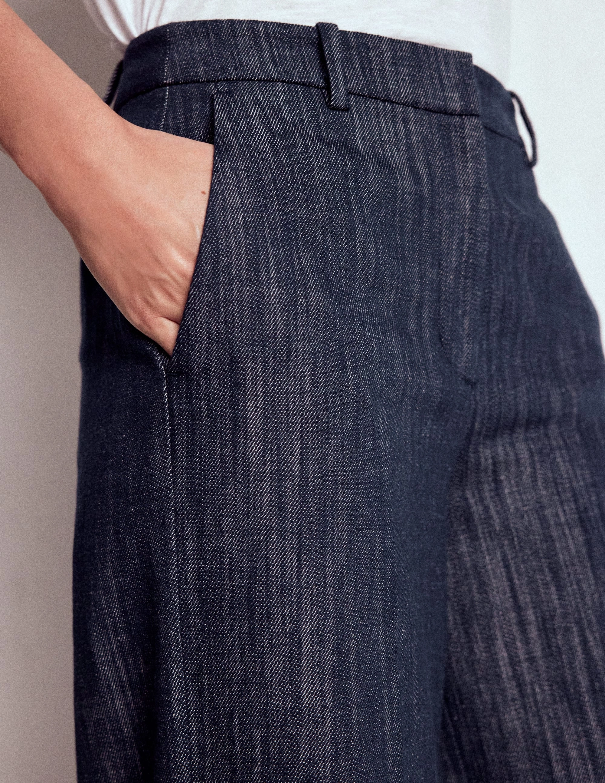 Belgravia Twill Trousers-Navy Indigo MoistureWickingLining