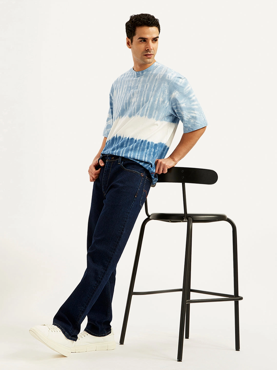 Loose Outdoor Adventure Work Meeting Sustainable Weekend Getaway Men's 555 Navy Blue Relaxed Straight Mid Rise Utility  Jeans