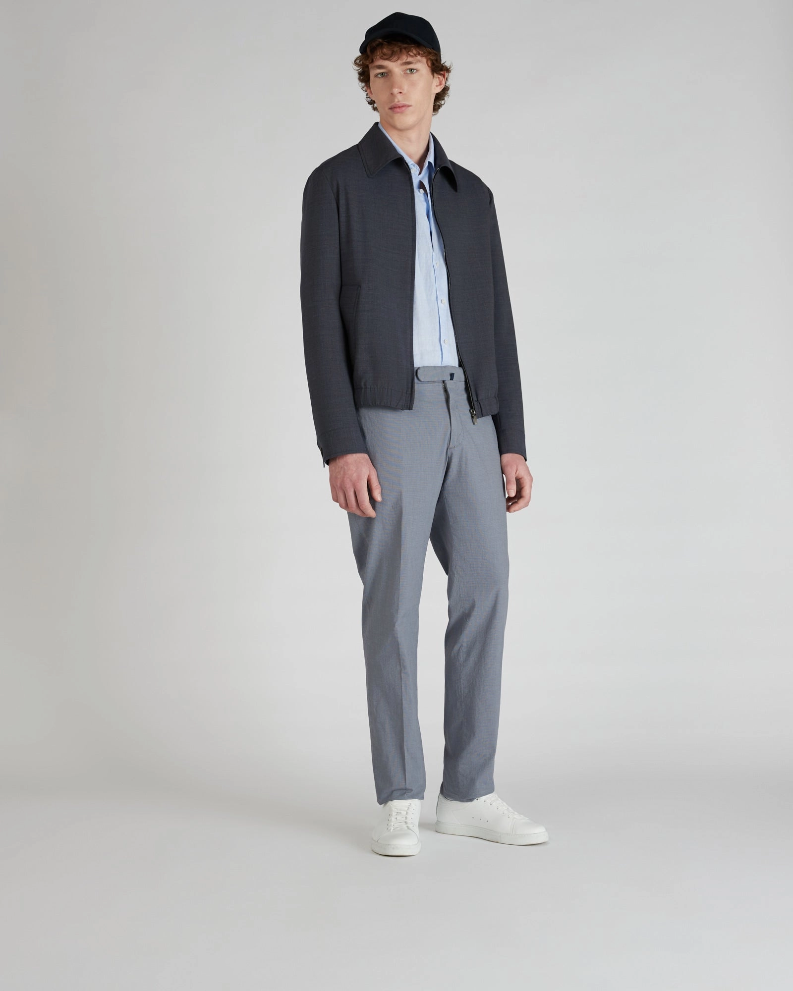 Slim-fit stretch cotton trousers Essential Comfort Wear Flexible Comfort Wear