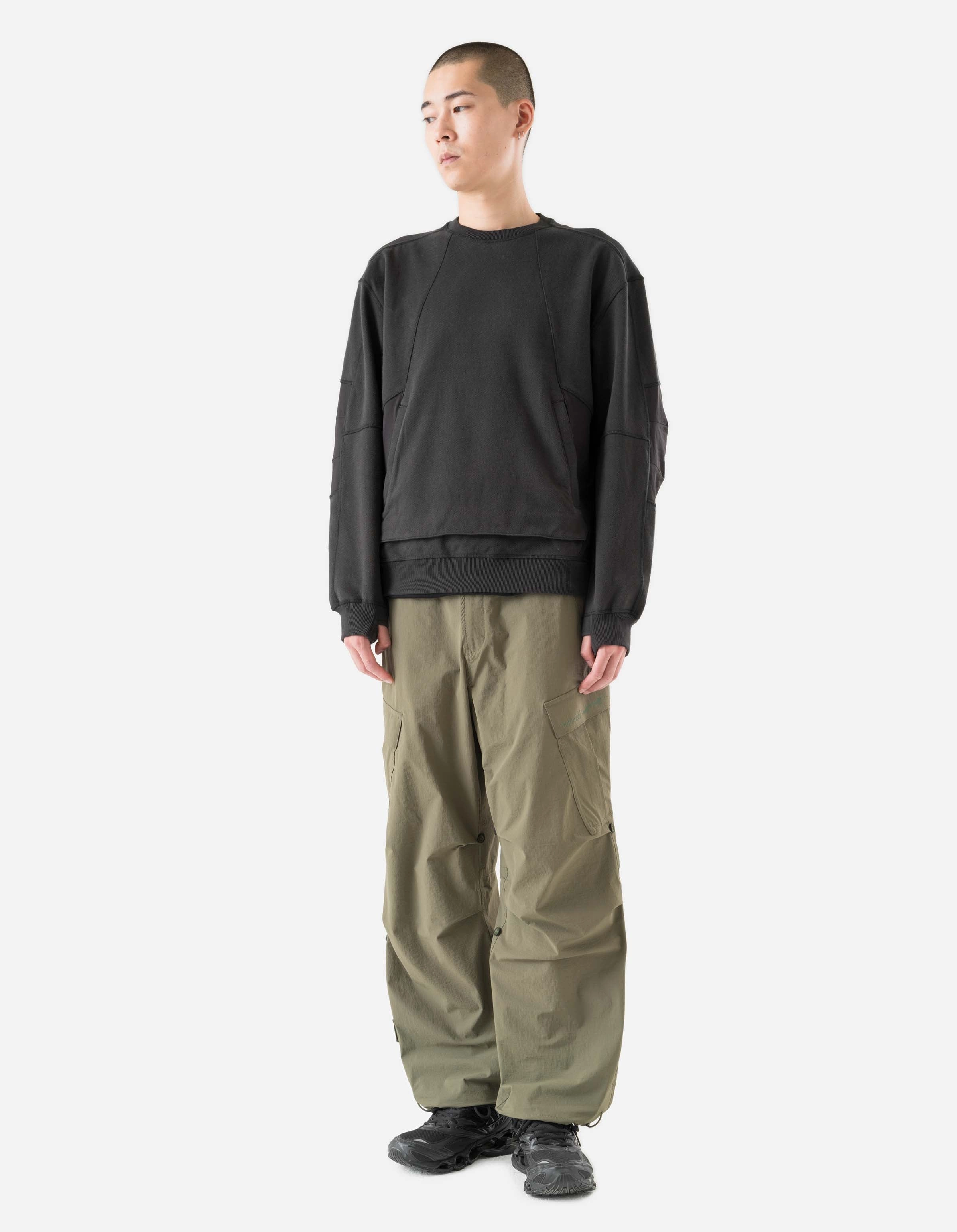 6211 Cordura? Tech Organic Crew Sweat Black Urban Active Street-Ready Wear