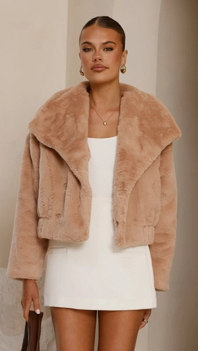 Light Weight Tulum Crop Jacket - Camel