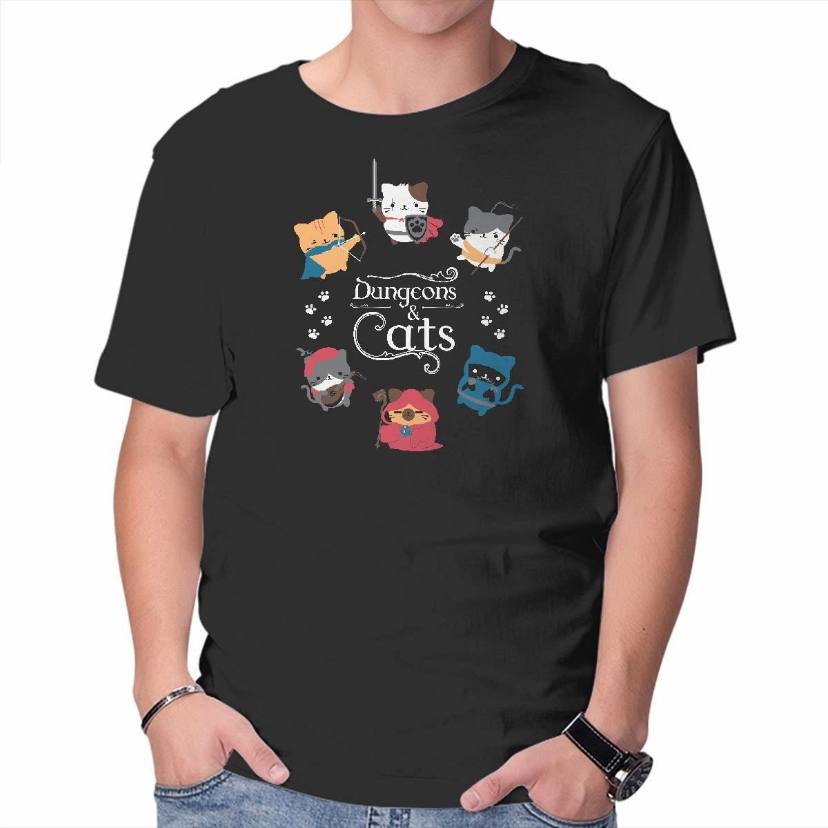 Dungeons & Cats Layered Neckline Sleep