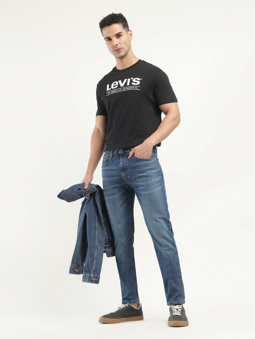 Men's 512 Indigo Slim Tapered Fit Mid Rise Jeans Smart Look Daily Style