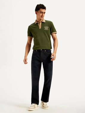 Daily Go Chill Outfit Spring Mood Men's 541 Navy Blue Athletic Tapered Fit Mid Rise Jeans