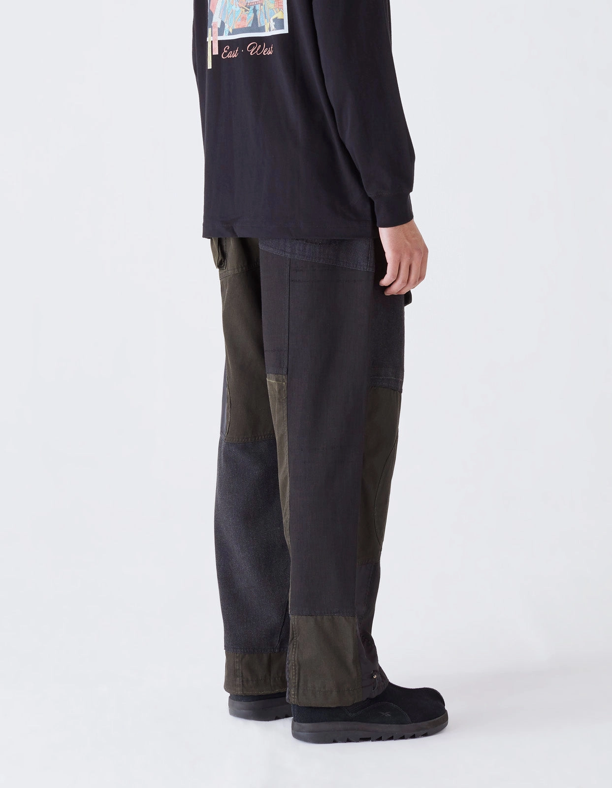 4277 Upcycled M65 Loose Cargo Pants Black O/D Performance Comfort WindResistantMaterial