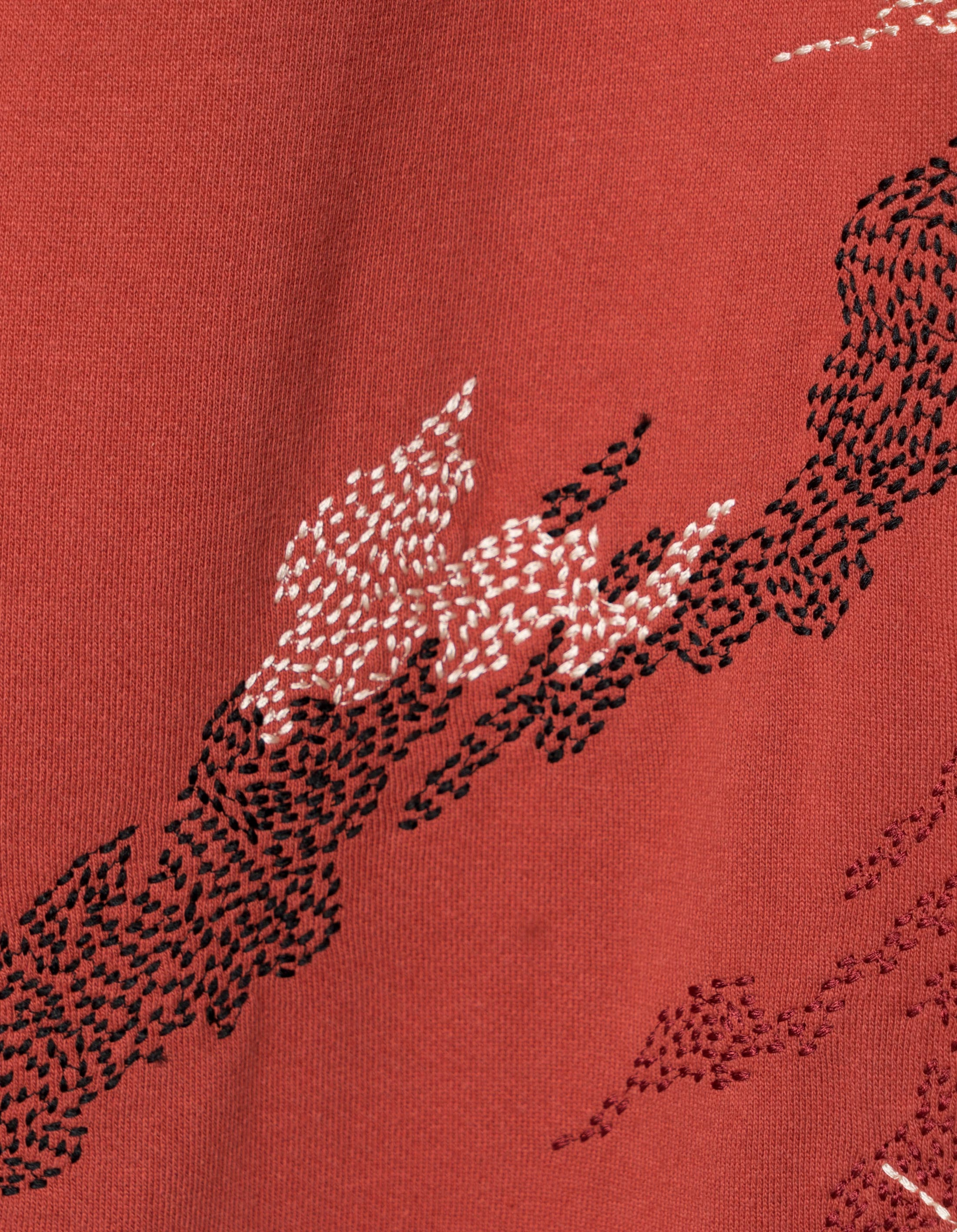 6202 Sashiko Bonsai Asym Sweatpants Redwood Modern Sporty product yoga friendliness