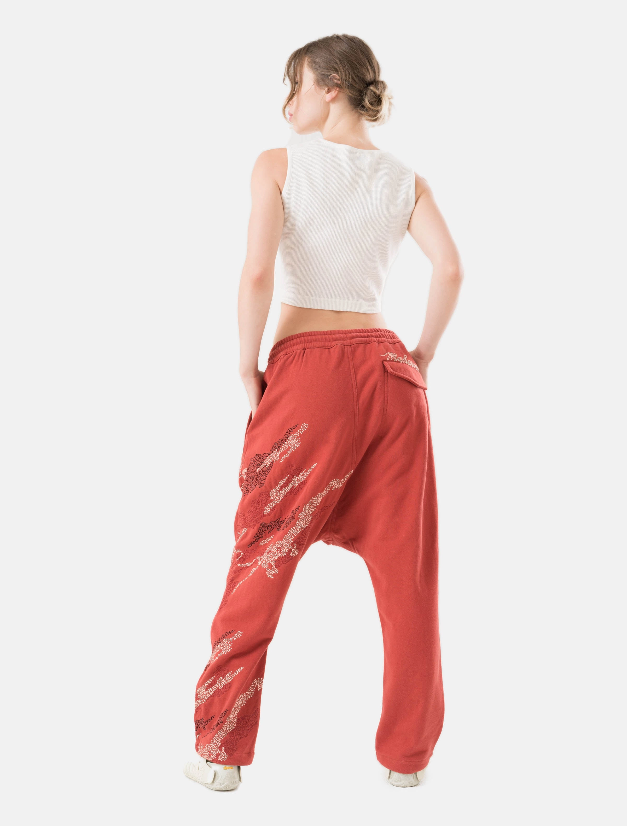 6202 Sashiko Bonsai Asym Sweatpants Redwood Running wear