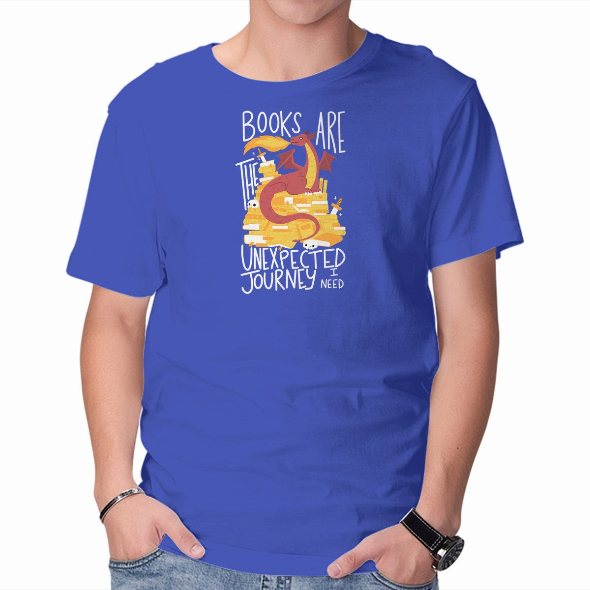 Taped Neckline Sleeveless Book Dragon