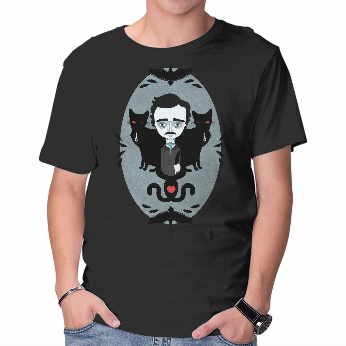 Slim Fit Design Edgar Allan Poe and Friends