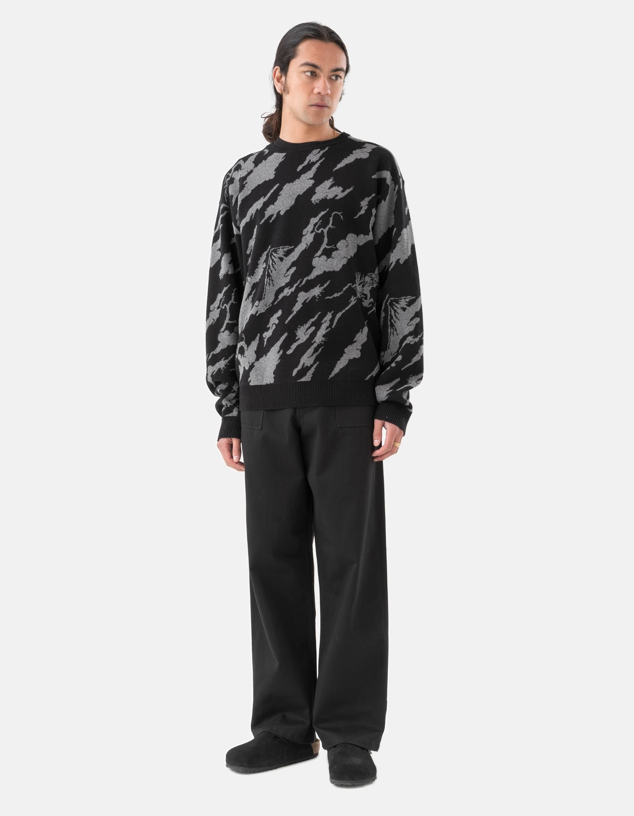 1485 Knitted Camo Crew Sweat Subdued Night Generic