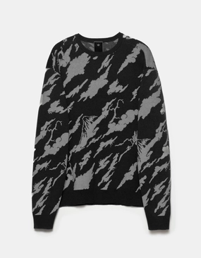 product twill durability 1485 Knitted Camo Crew Sweat Subdued Night