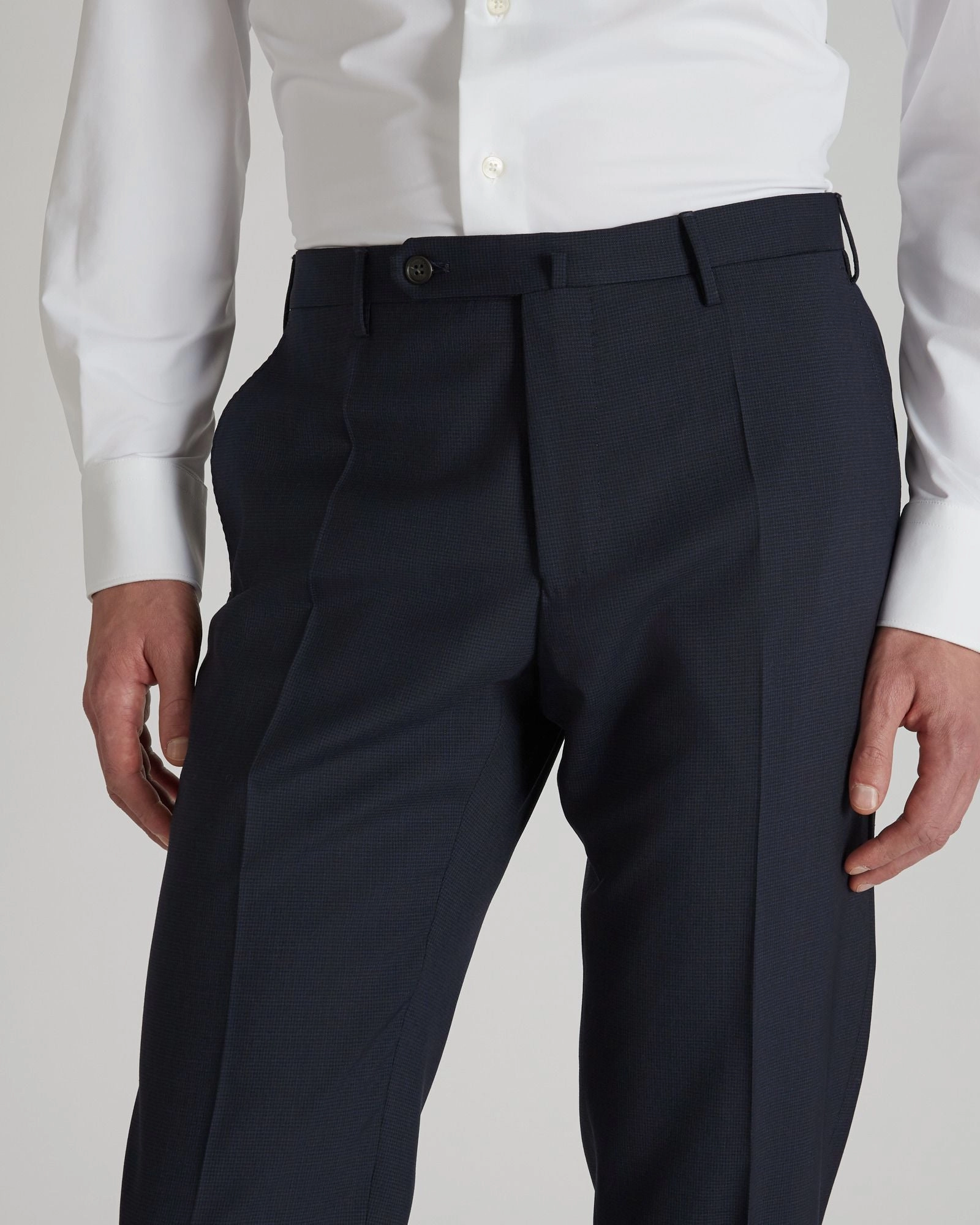 Slim-fit wool fabric trousers Comfort waistband Slip Resistant