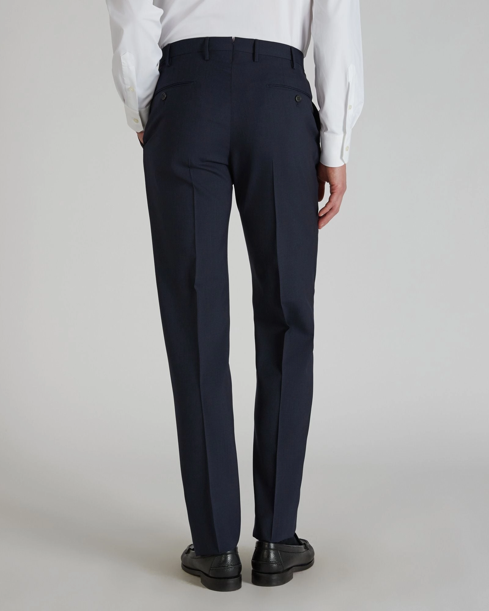 QuickReleaseClosures Slim-fit wool fabric trousers