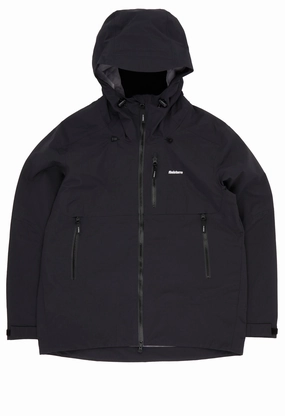 Finisterre Men's Stormbird Jacket - Black anti slip grip Bold Statement