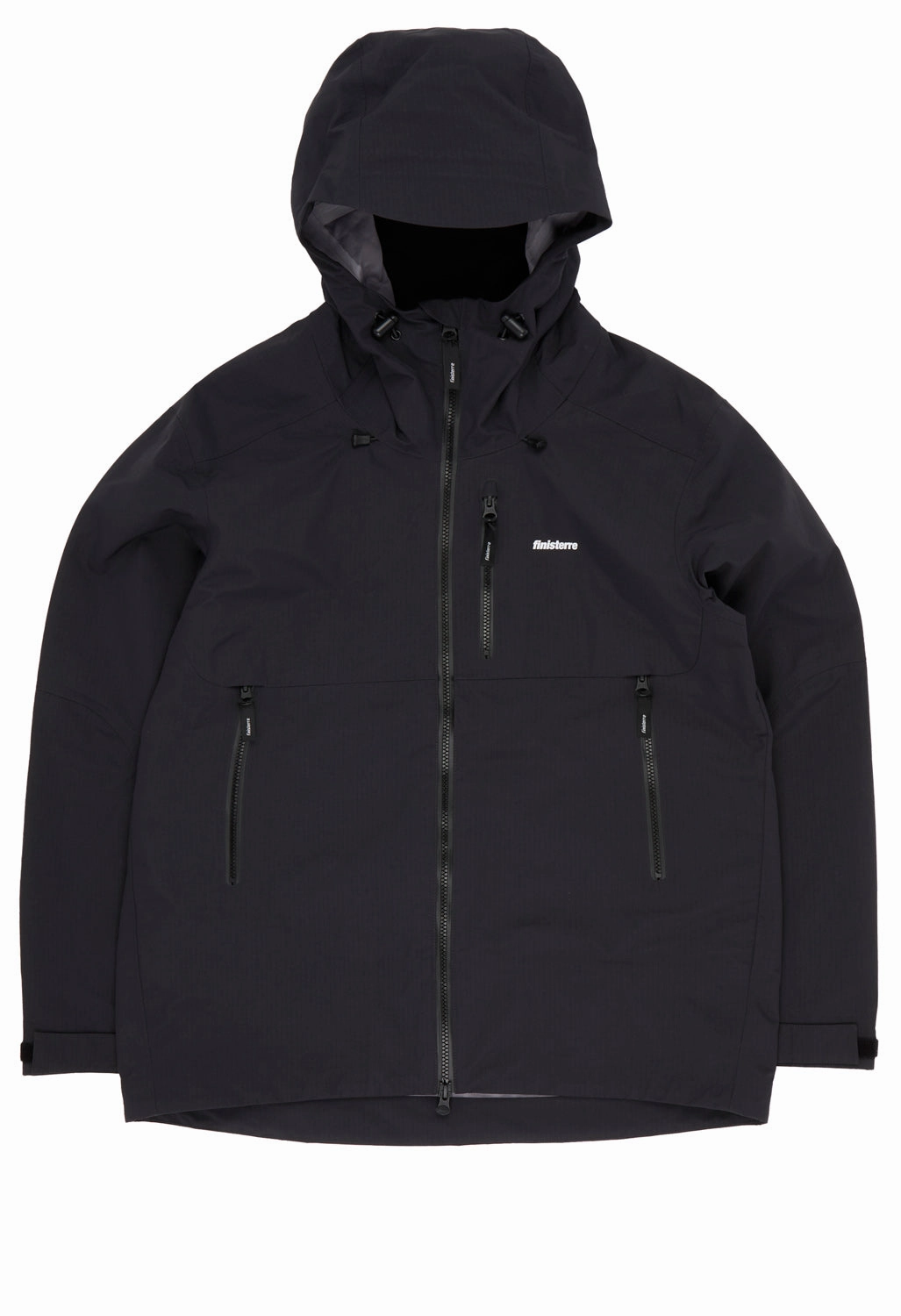 Finisterre Men's Stormbird Jacket - Black anti slip grip Bold Statement