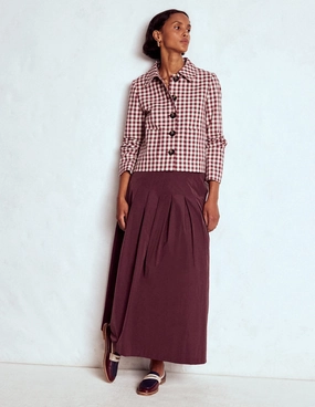 Seasonal Must Have Valentina Taffeta Midi Skirt-Deep Wisteria