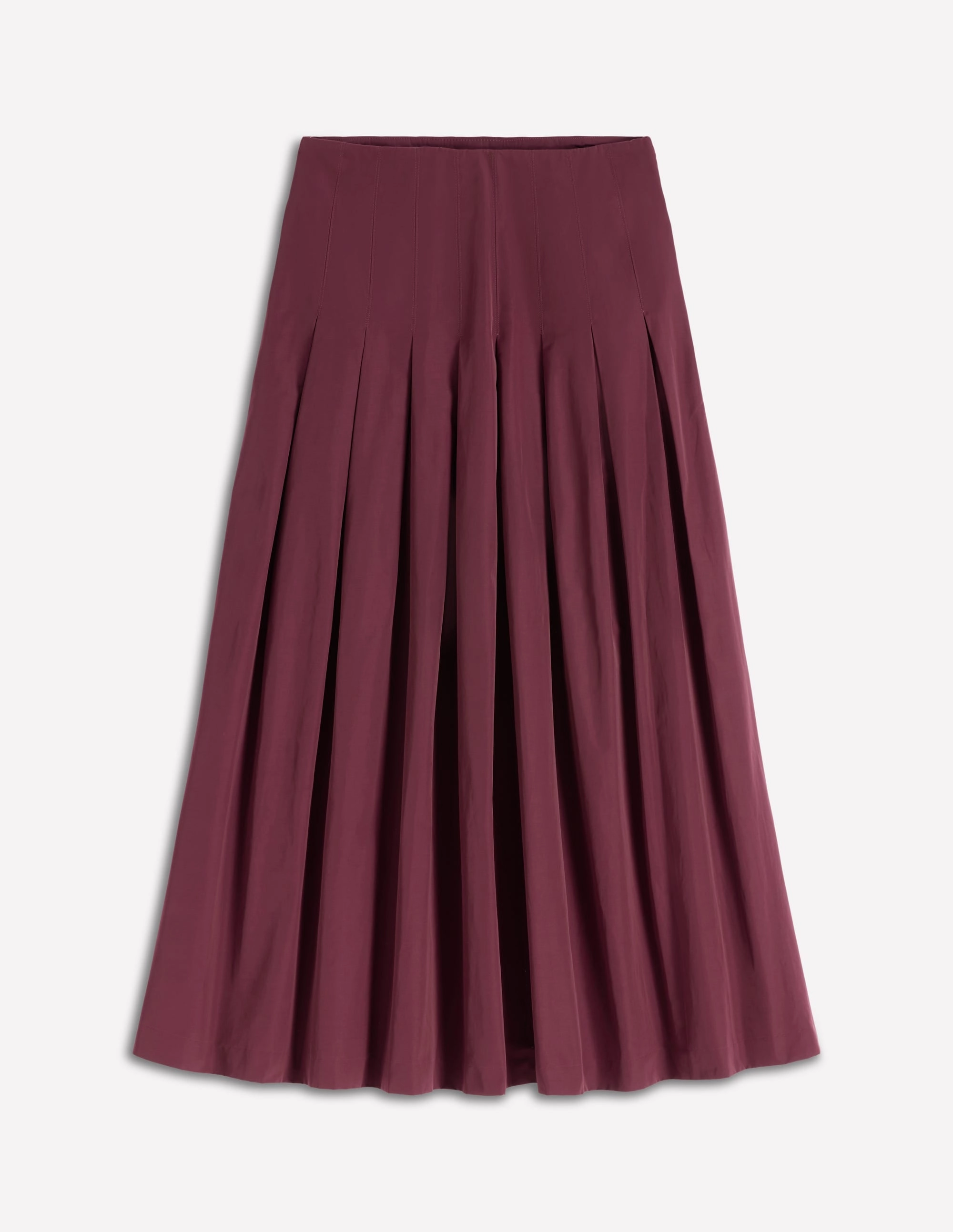 Clean Fit Valentina Taffeta Midi Skirt-Deep Wisteria