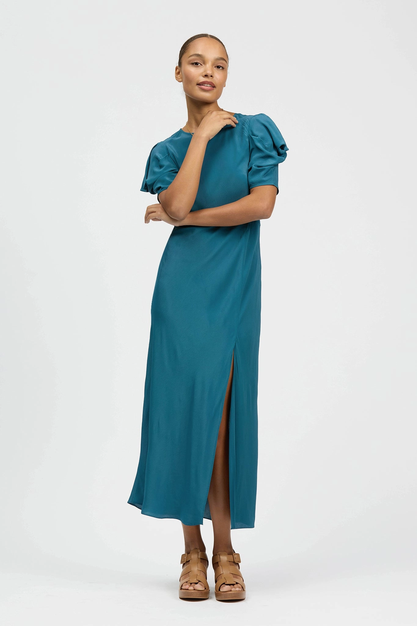 Velora Dress Petrol Refined Aesthetic