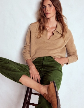 Velveteen Straight Jeans-Douglas Fir FunctionalZipper